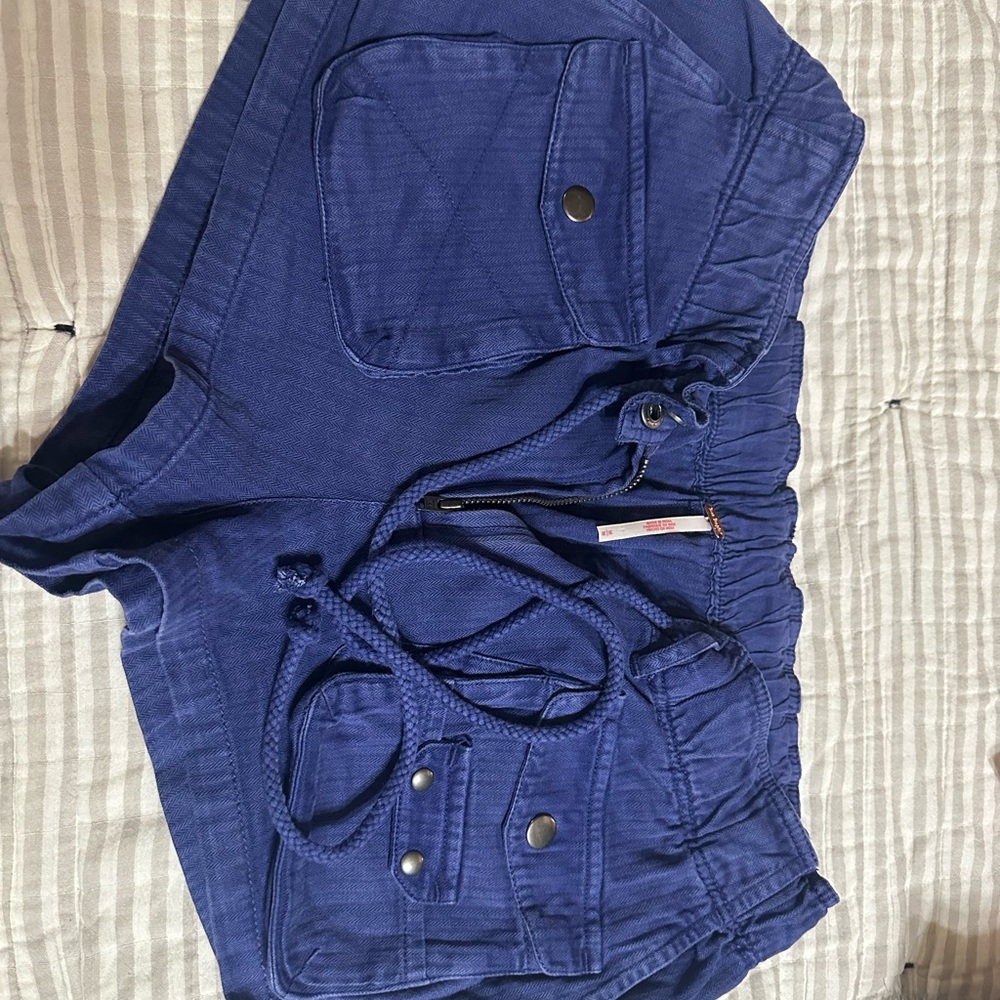 Free People Navy Elastic Waist Skirt with Branded Tag